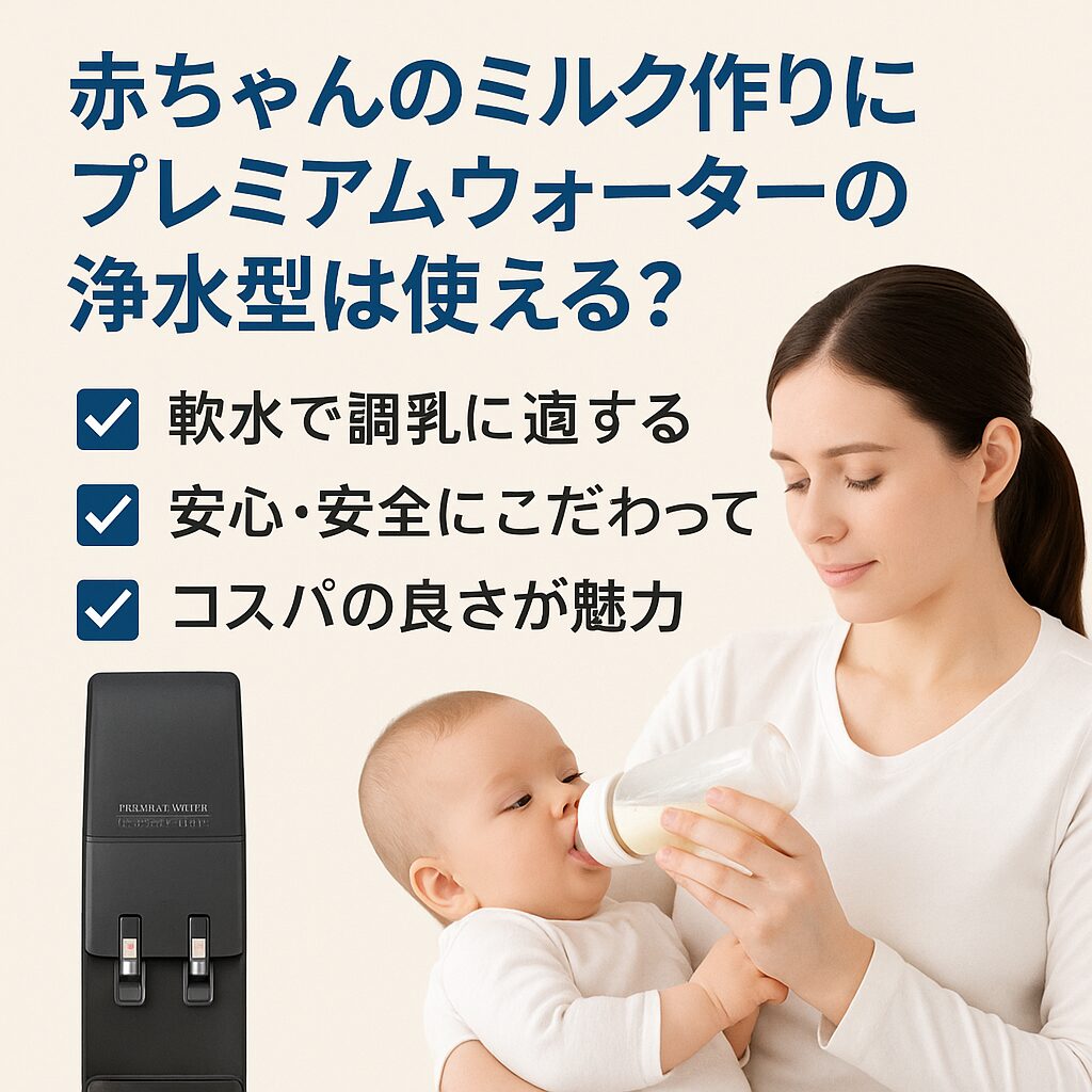 プレミアムウォーターの浄水型で赤ちゃんのミルク作りはOK？徹底解説！