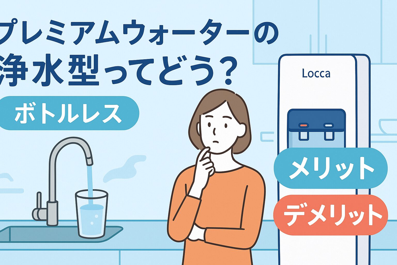 プレミアムウォーターの浄水型ってどう？Loccaの評判・メリット・デメリット徹底解説